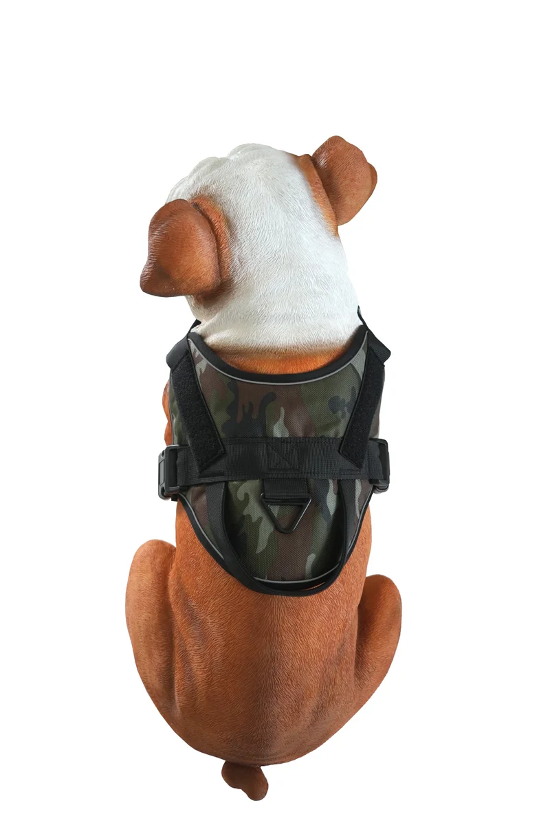 Tactical dog harness manufacturer military camo nylon harness with handle